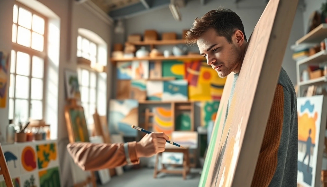 Creëer prachtige kunstwerken op canvas met levendige kleur en stijl.