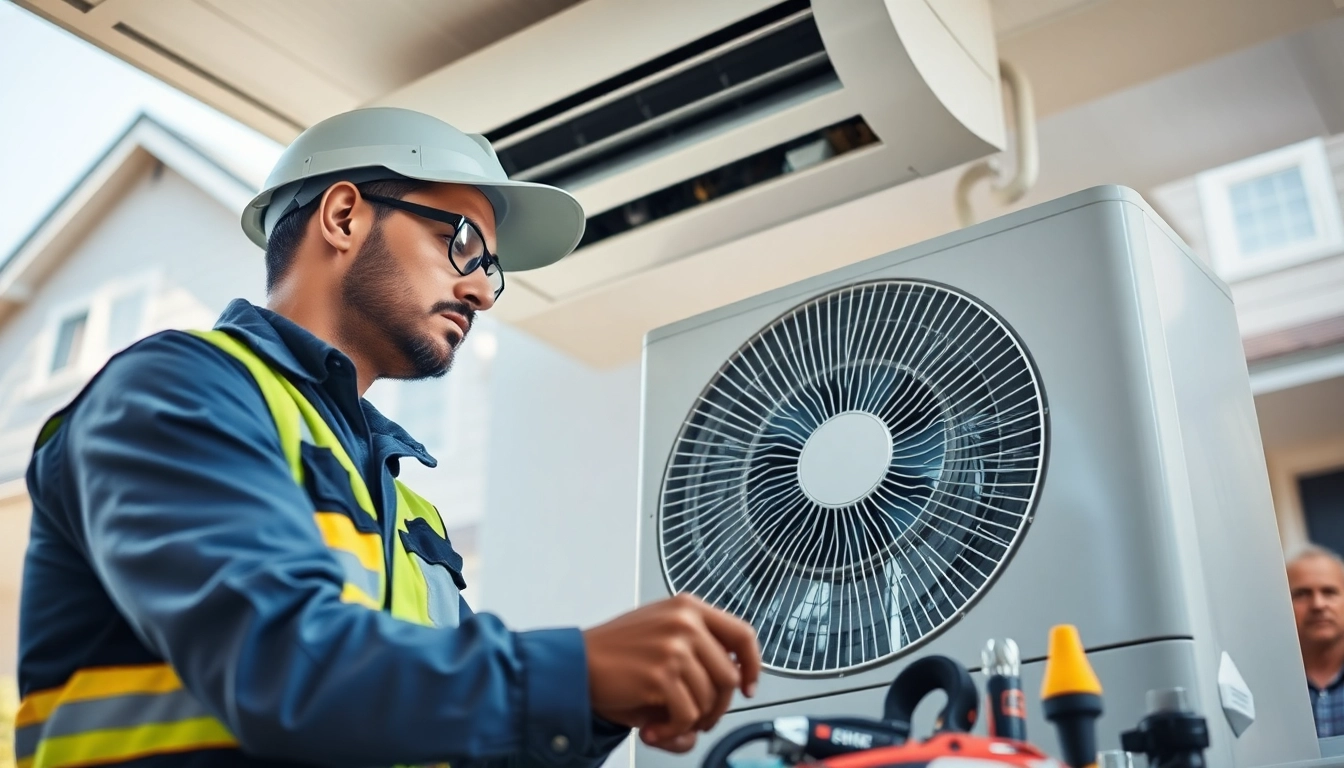 Get expert ac repair phoenix az service with a professional technician inspecting an AC unit.